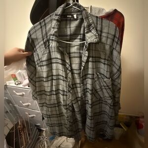 BDG Charcoal Checkered Shirt